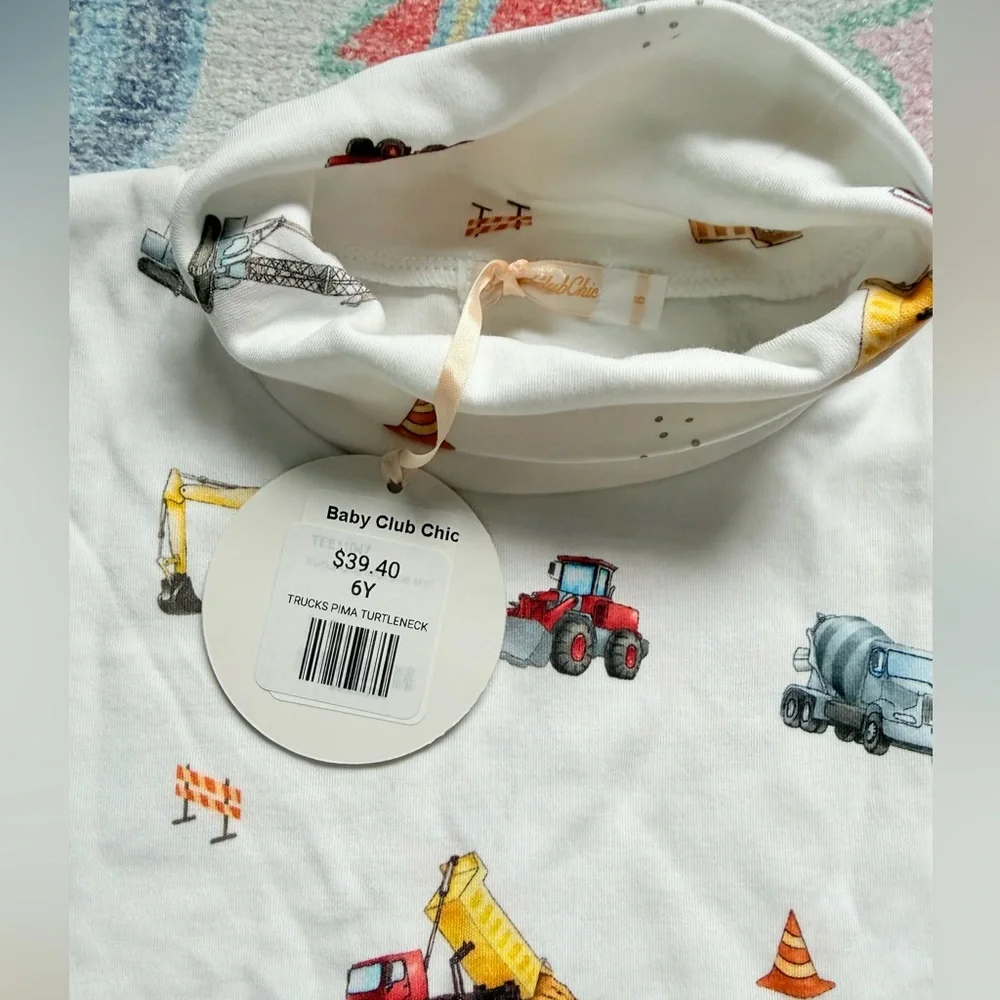Baby Club Chic nwt pima turtleneck size 6 - Picture 2 of 2